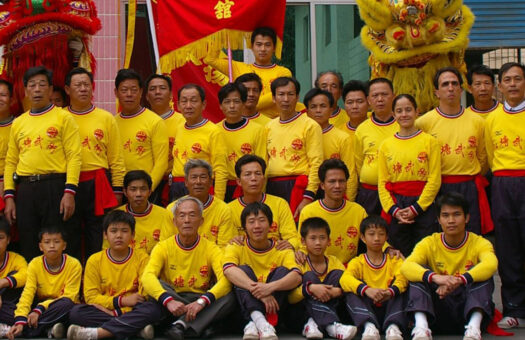 Miembros de la Academia Wong Yi Man Nam Pai Kungfu en Taishan, Guangzhou-China